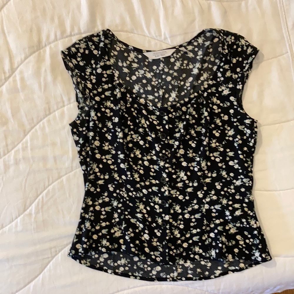 & other stories viscose floral top size 4